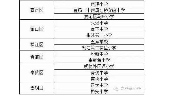 上海最新名牌小學名錄4