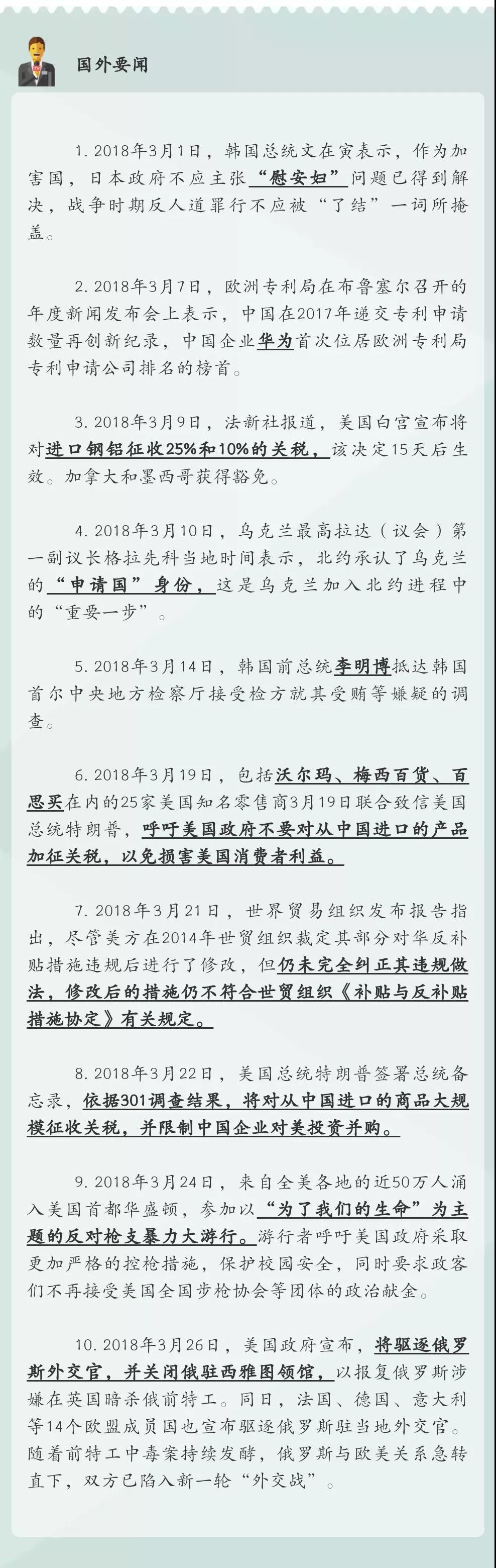 中考時(shí)事政治必考!2018國(guó)內(nèi)外大事記